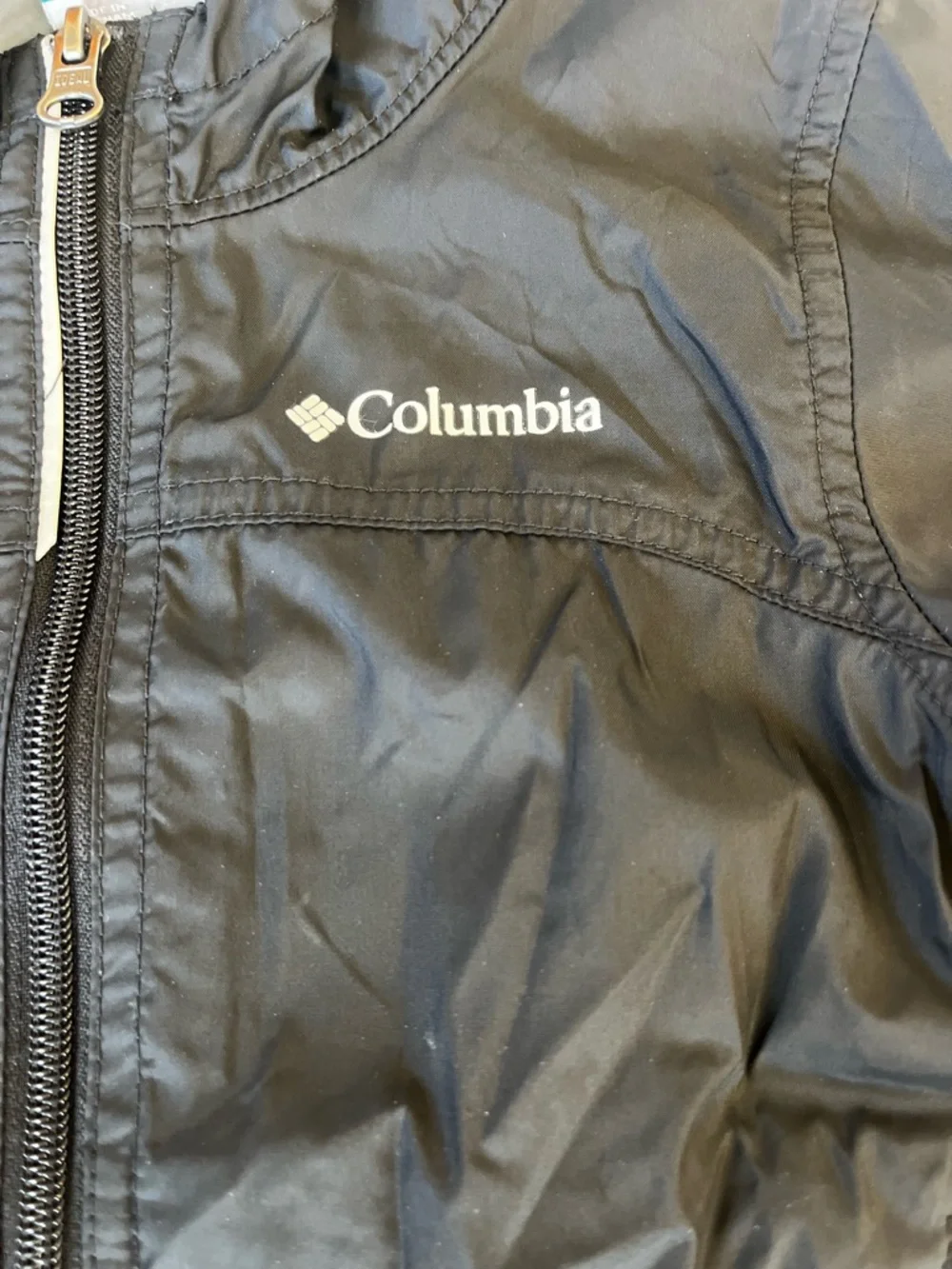Columbia Kids Black Hooded Raincoat
